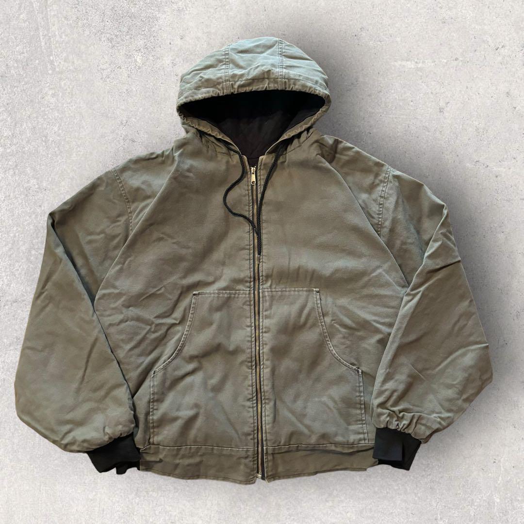 【USA製】アクティブジャケット　ダック地　3XL カーキ　美品　i