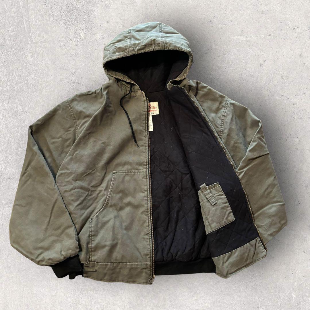 【USA製】アクティブジャケット　ダック地　3XL カーキ　美品　i