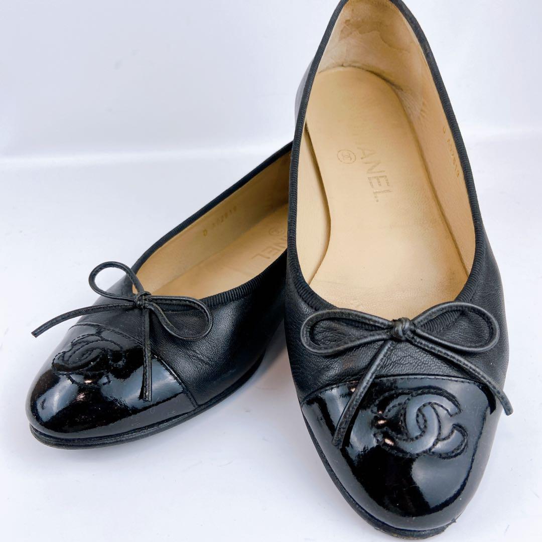 CHANEL パンプス ココマーク レザー D A02819