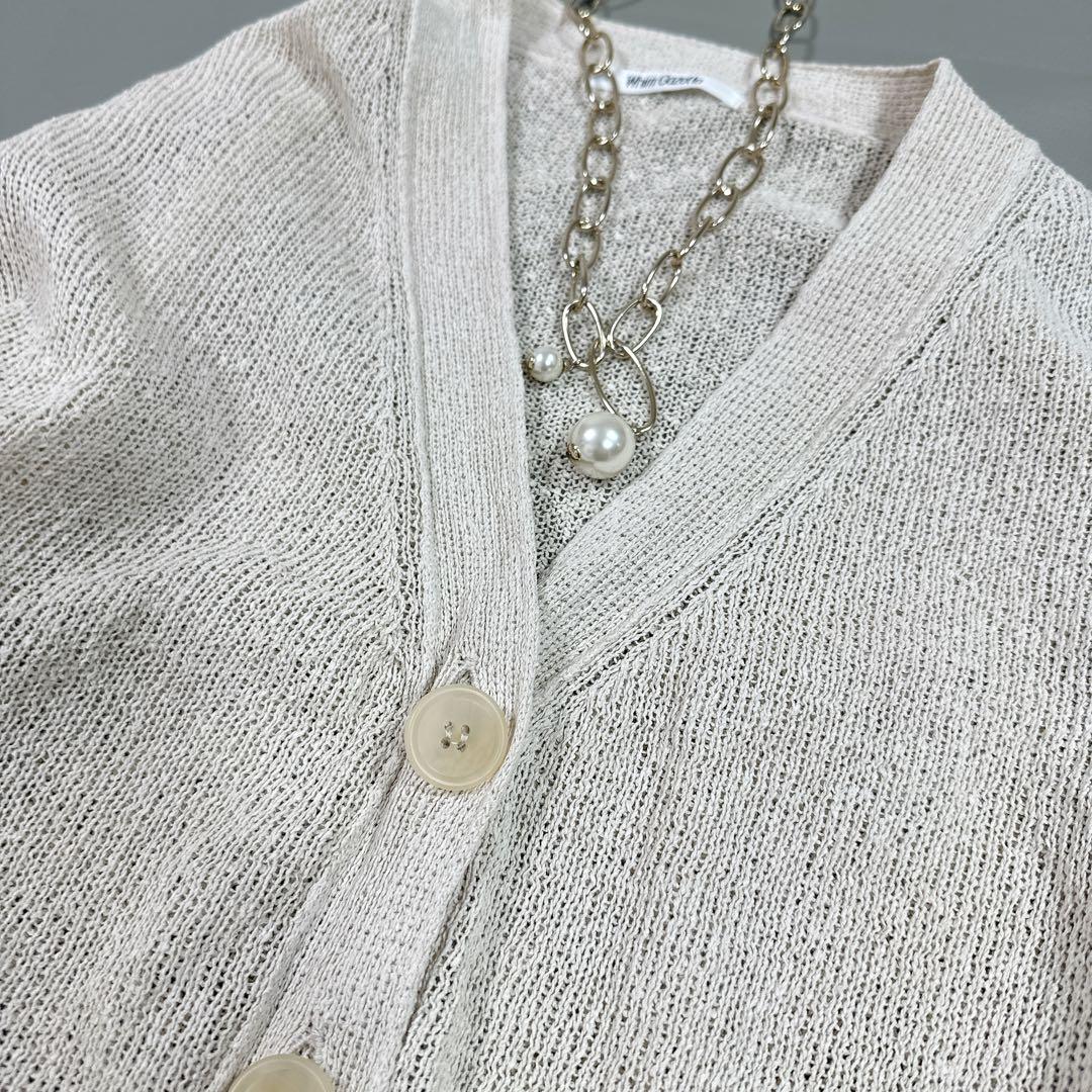 美品 ୨୧Whim Gazette ペーパーヤーンカーディガン 24年製