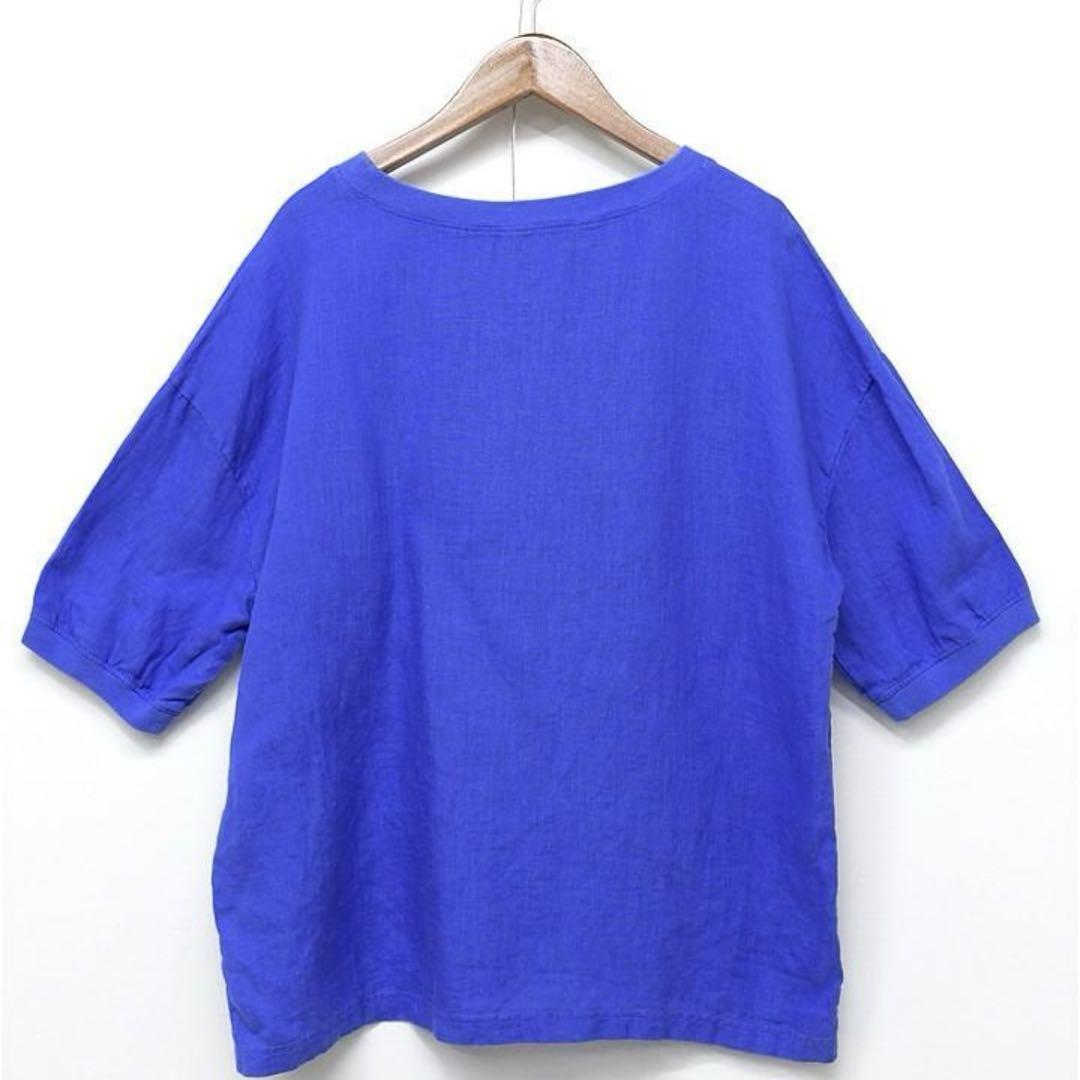 【美品】中川政七商店　麻布Ｔシャツ　紺青　フリー　日本製