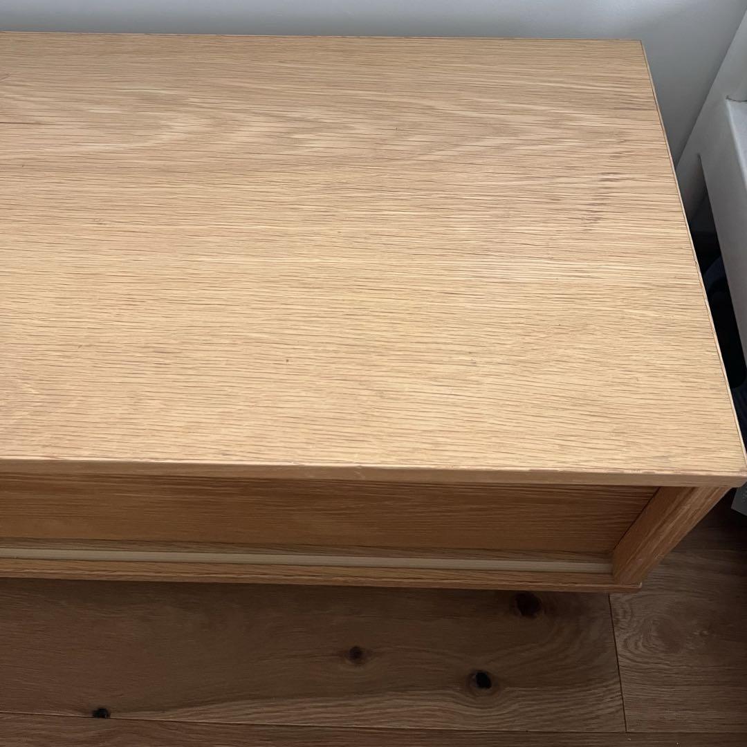 廃盤品 無印 オーク材 AVラック 幅110cm