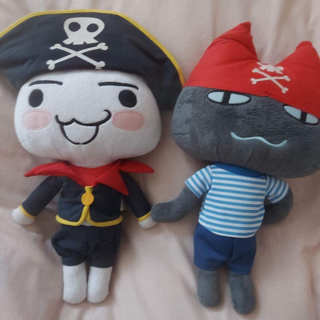 どこでもいっしょ　ぬいぐるみ　トロ　クロ　トロ船長とクロ船員セット　おまけ付き