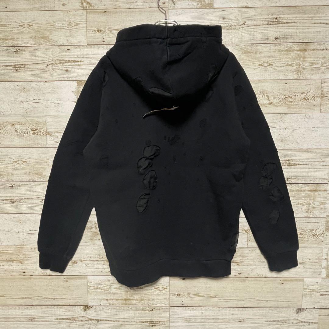 【超人気デザイン】GIVENCHY デストロイパーカー 黒 美品 画像6