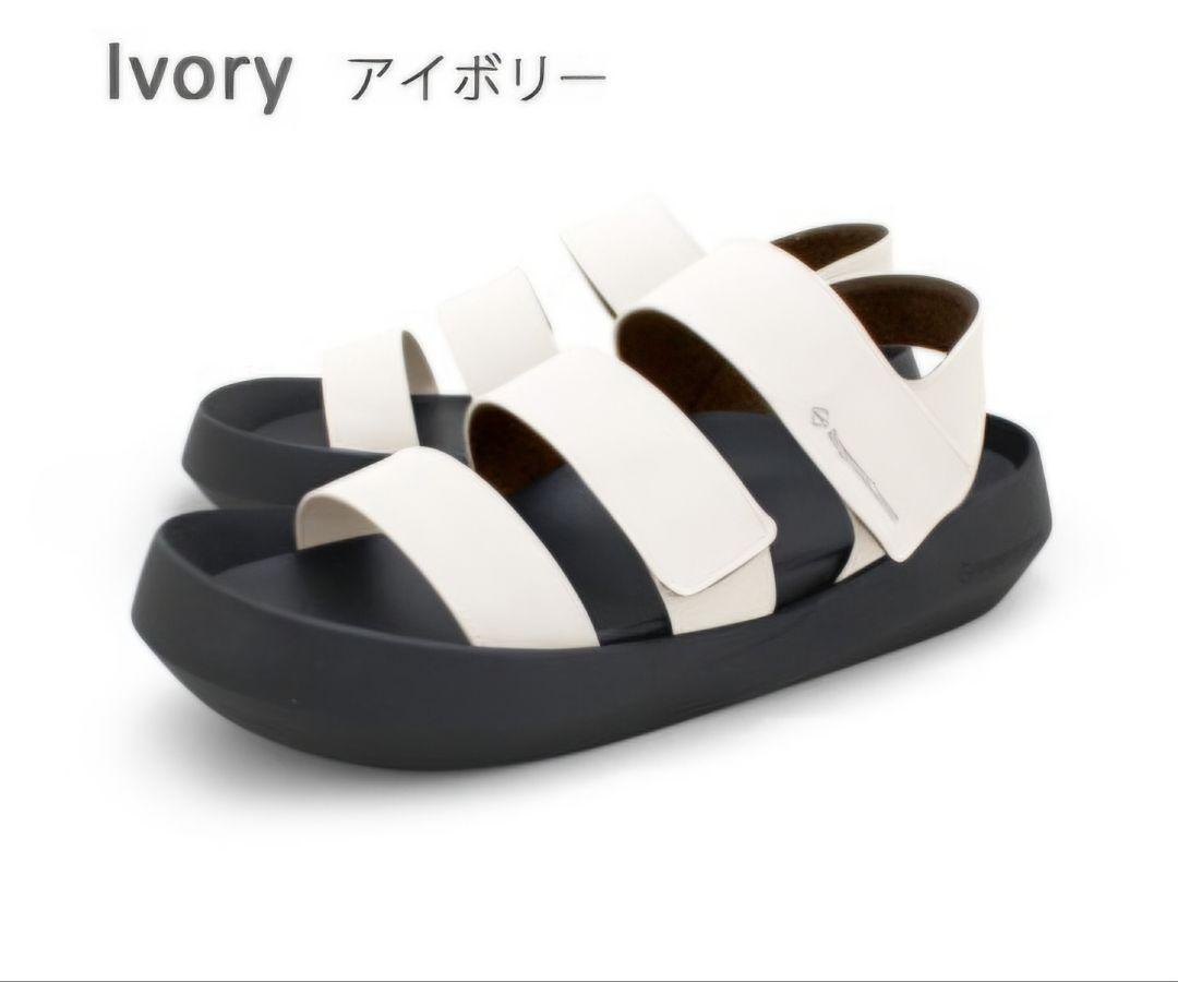 アイボリー EVAソール バックベルトサンダル