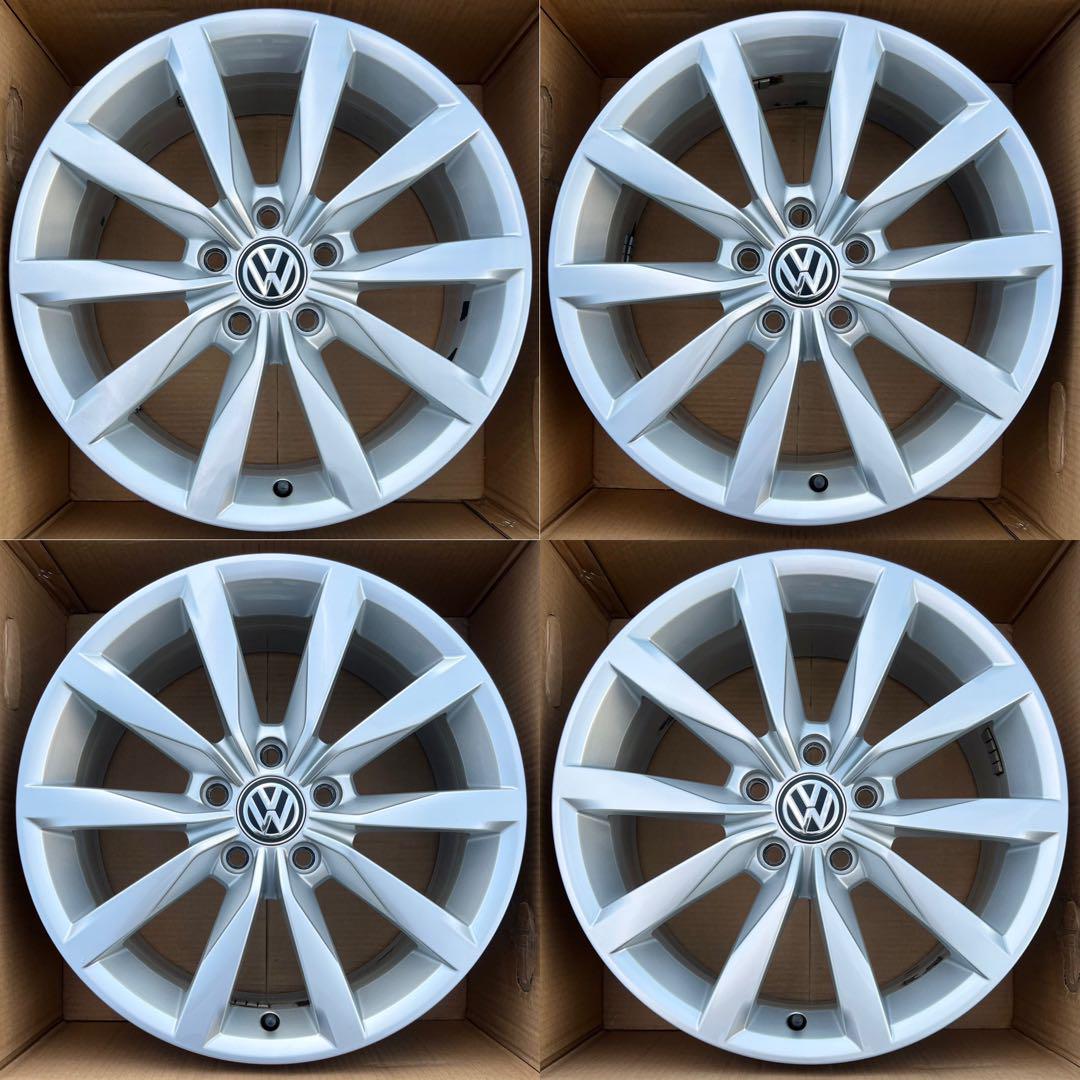 GOLF7 Volkswagen 17インチ シルバー ホイール 4枚 美品 フォルクスワーゲン VW ゴルフ VII 純正 ホイール 4本 17インチ