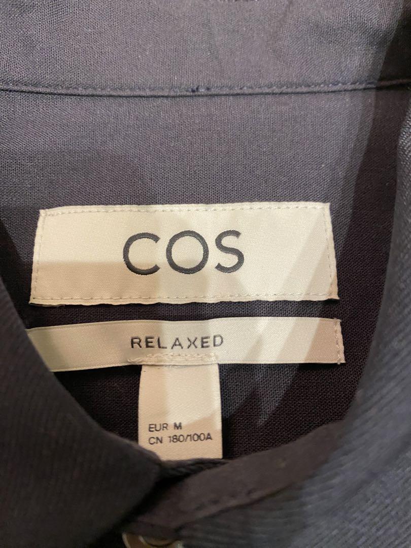 COS リラックス 長袖シャツ ネイビー M