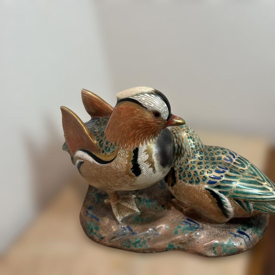 陶器製おしどり13×20センチ