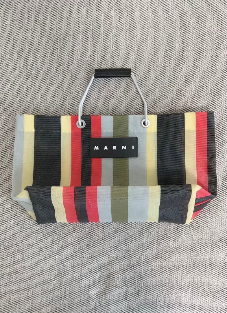 限定販売】 ストライプ マルニ バッグ 保存袋付き ミニ