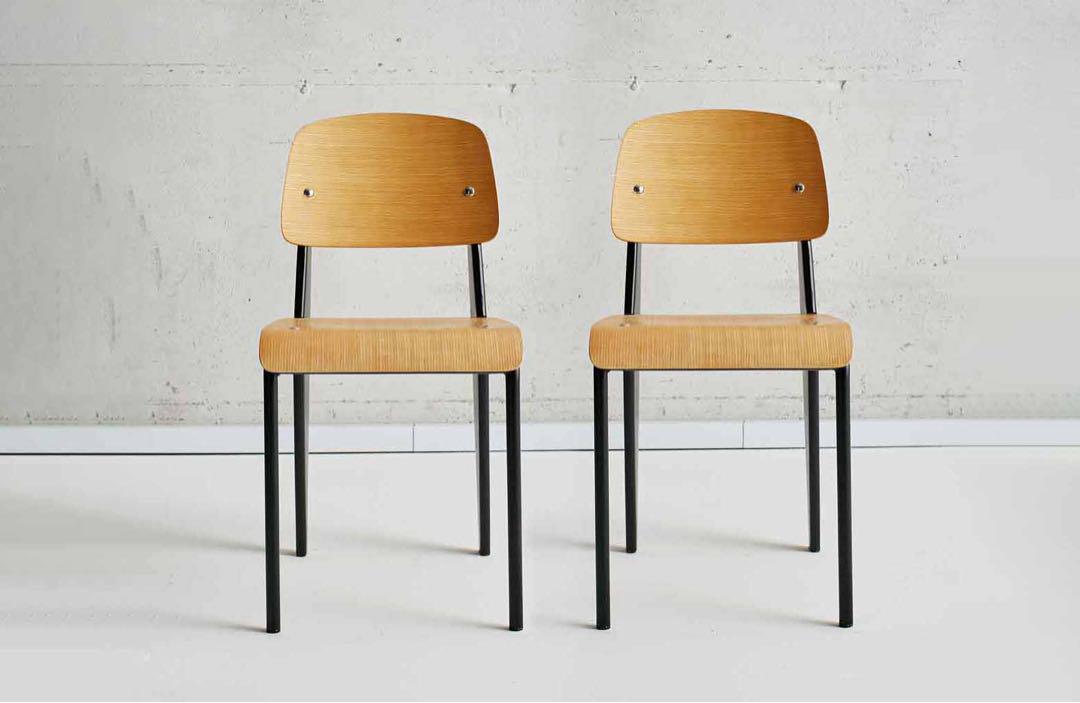 専用新品2脚セットJean Prouve STANDARD CHAIR椅子B復刻