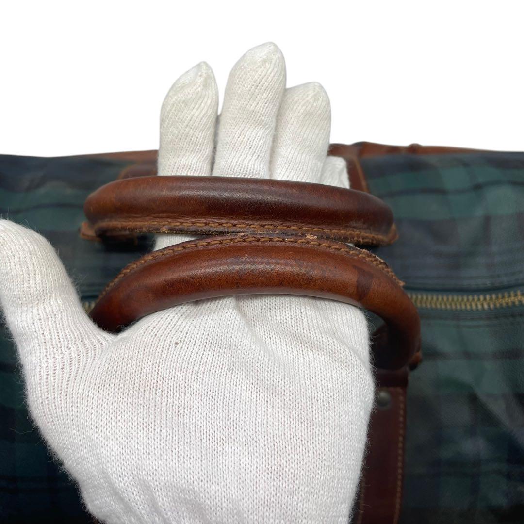 Ralph Lauren ボストンバッグ タータンチェック ロゴ金具