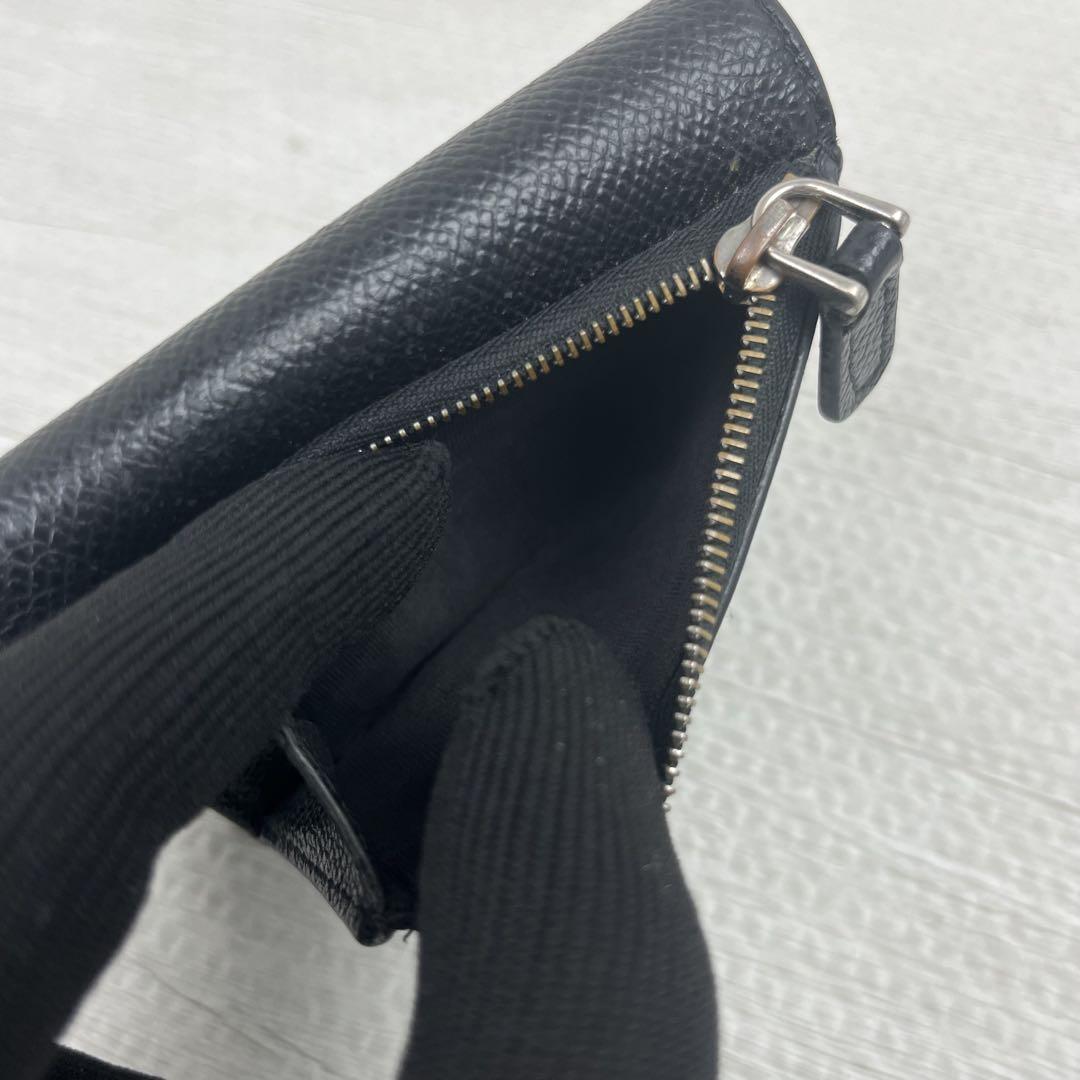 現行・美品✨ BVLGARI 三つ折り財布 ビーゼロワン シルバーリング レザー
