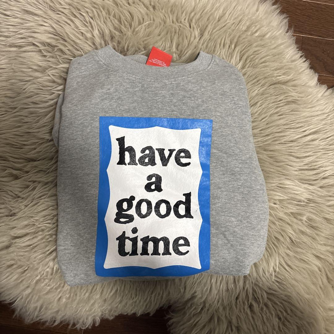 haveagoodtime スウェット グレー ブルー L
