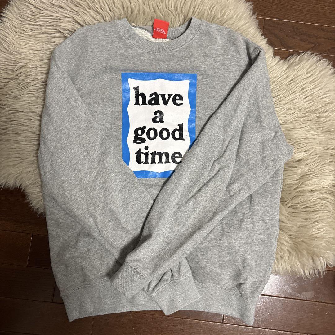 haveagoodtime スウェット グレー ブルー L