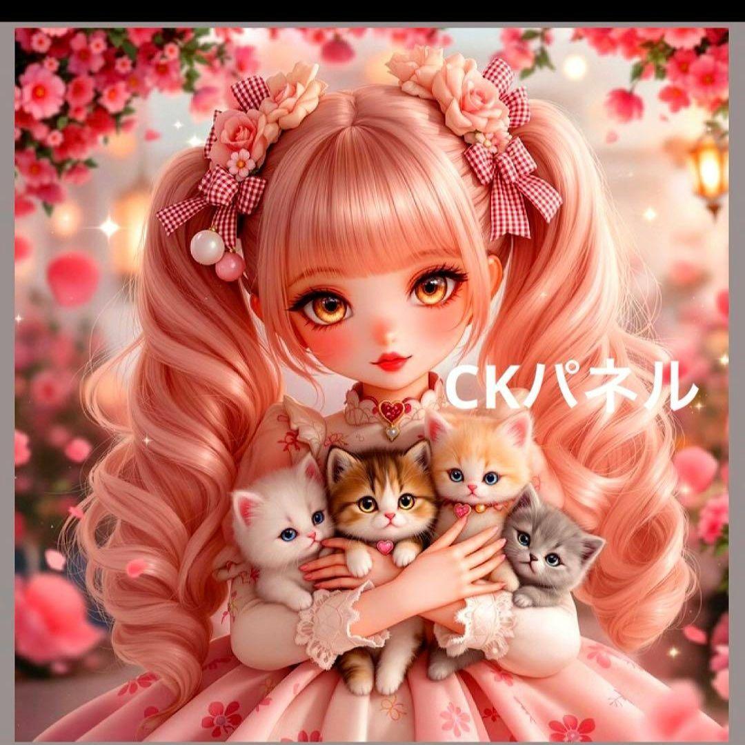 最新発見 激レアねこと女の子パネル生地 ハンドメイド トートバッグ