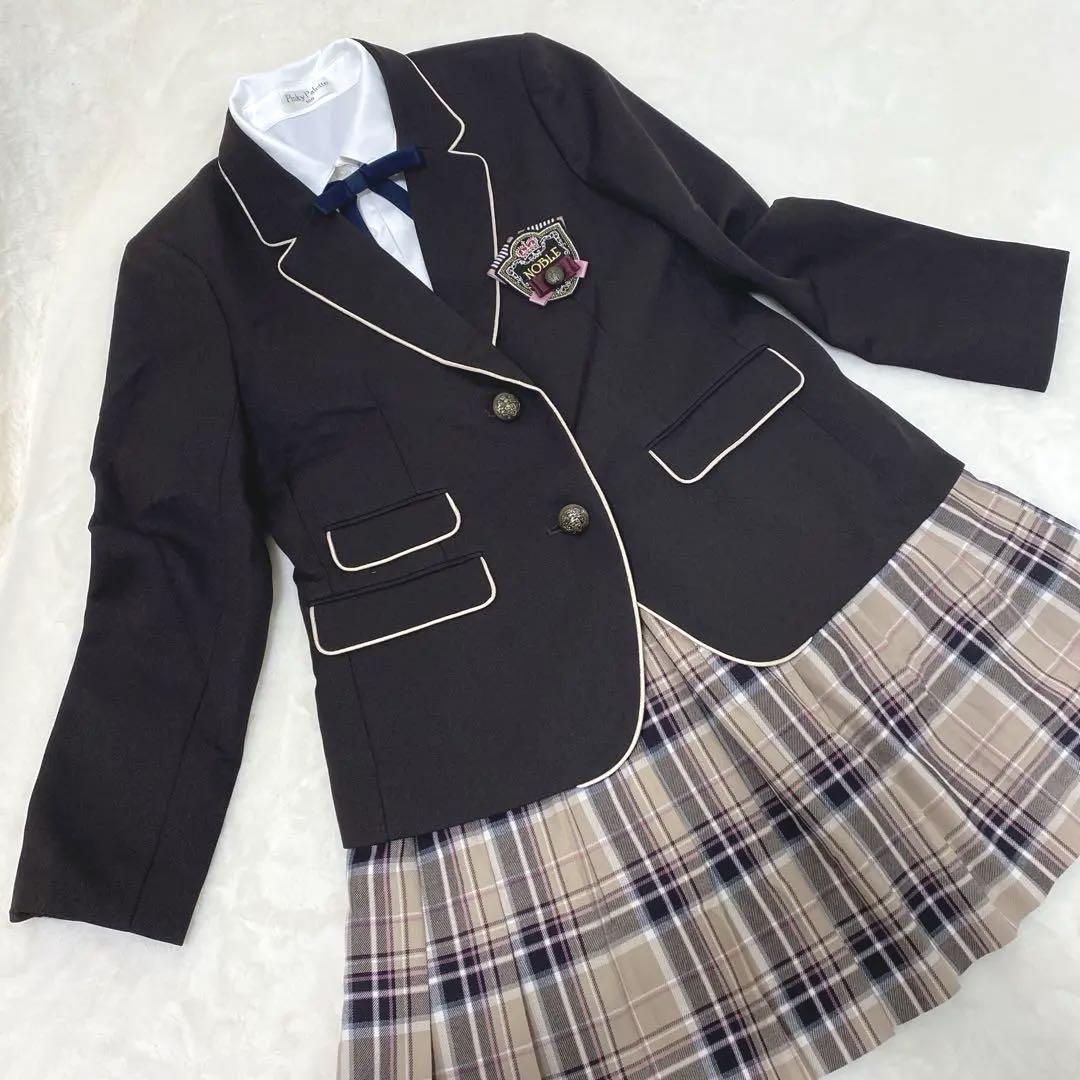 卒服　卒業式　ブラウン　チェック　プリーツスカート　160サイズ