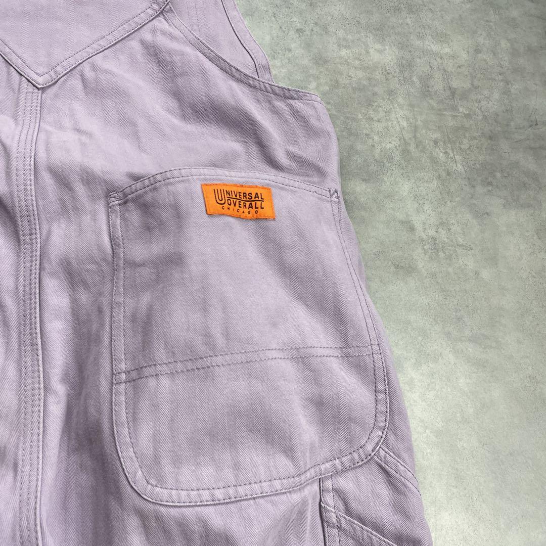 【最安値】 UNIVERSAL OVERALL コットンヘリンボンオーバーオール サロペット・オーバーオール・オールインワン