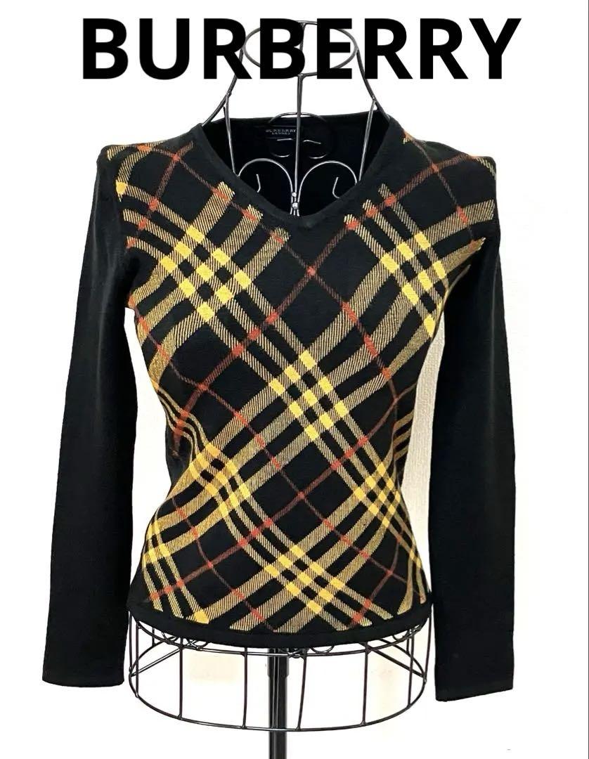 BURBERRY LONDON バーバリーロンドン セーター　黄色系チェック