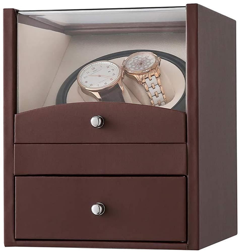 ☆高級感溢れるデザイン2本巻き☆ワインディングマシーン 腕時計 自動