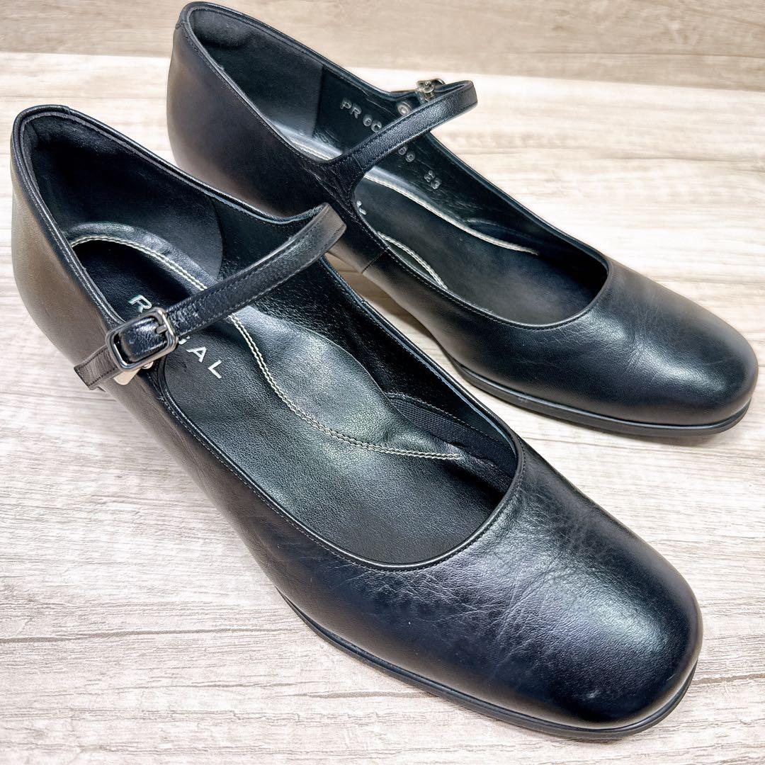 ⭐︎極美品⭐︎ REGAL パンプス ストラップ 23cm ブラック スクエアトゥ