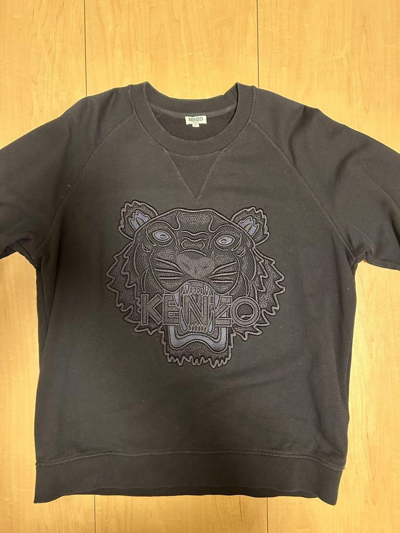 宅配 KENZO タイガー刺繍 スウェットΩ ブラック トップス