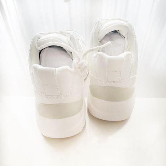 完売商品⭐︎TOP SHOP■レザー厚底☆ チャンキースニーカー / WHITE
