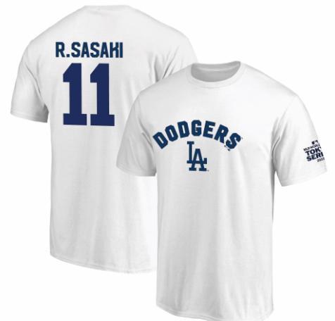 【ラス1】 MLB東京シリーズ ドジャース 佐々木朗希 Tシャツ M ホワイト