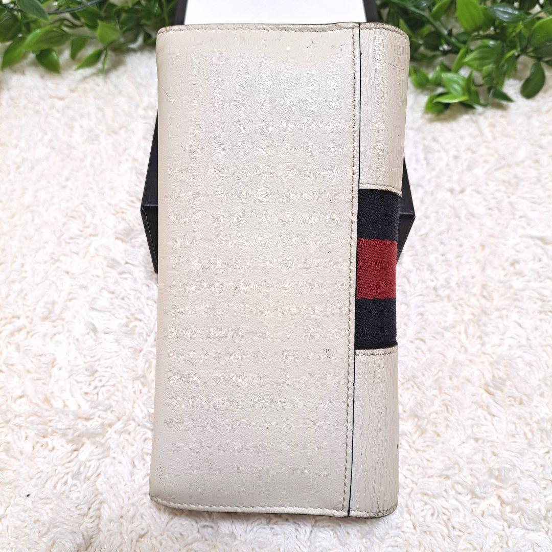 GUCCI グッチ 長財布 レザー長財布 折り財布 シェリーライン 金具ベルト 画像3