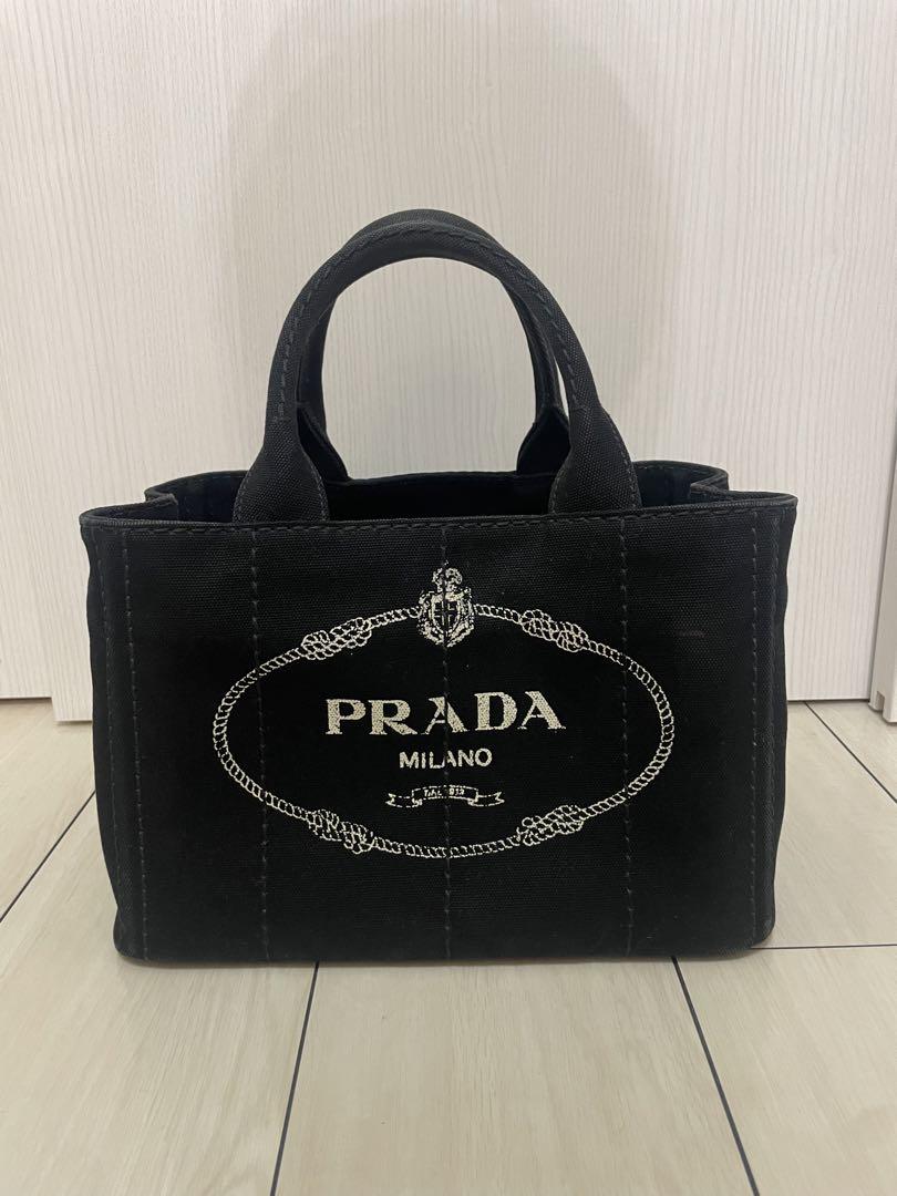 【美品】PRADA カナパ S ハンドバッグ ショルダー付 2way 黒