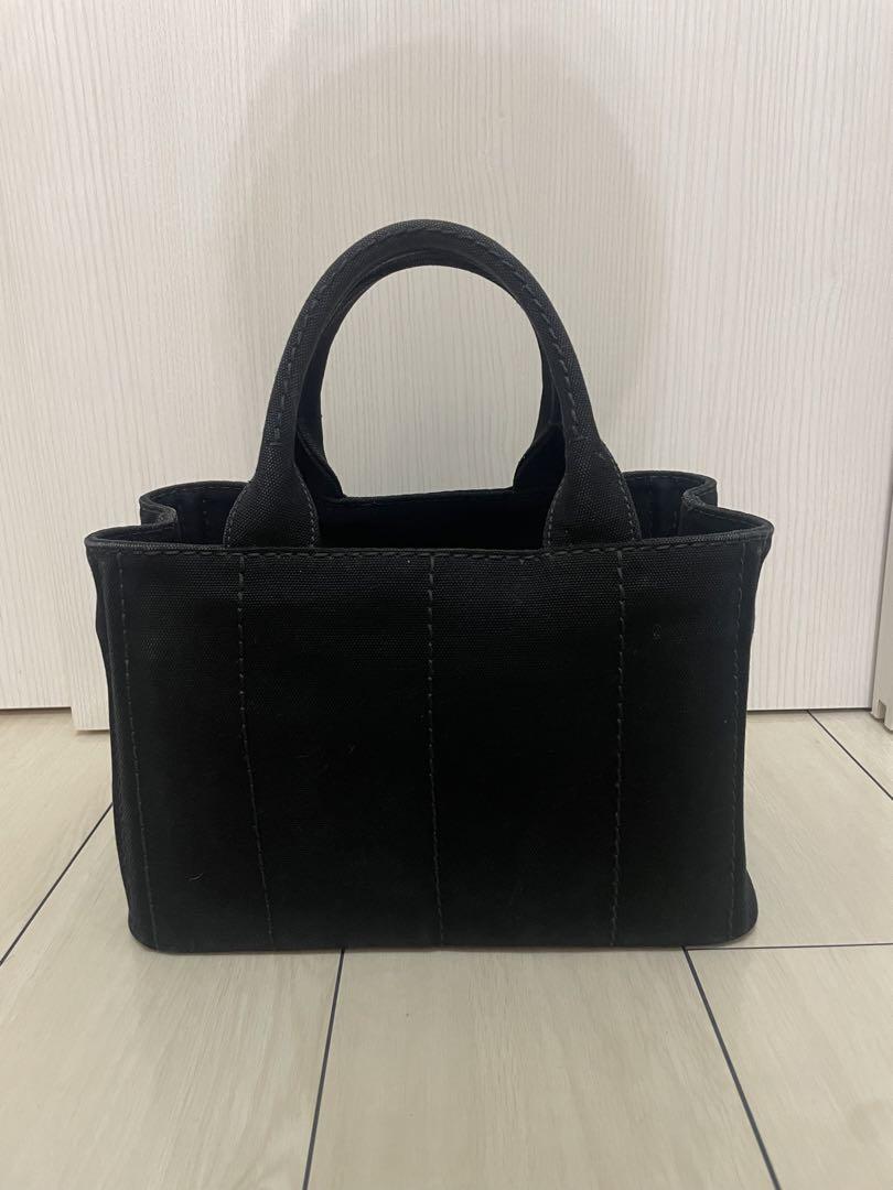 【美品】PRADA カナパ S ハンドバッグ ショルダー付 2way 黒