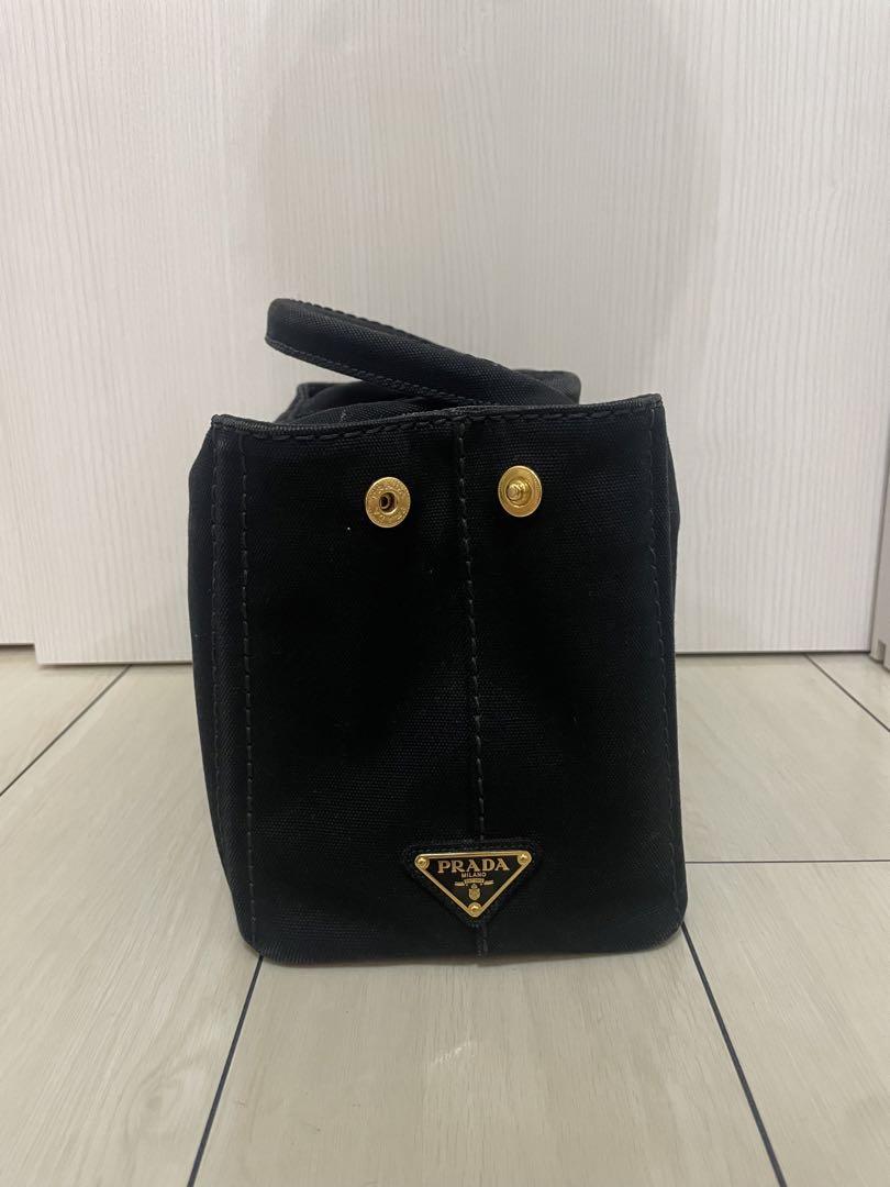 【美品】PRADA カナパ S ハンドバッグ ショルダー付 2way 黒