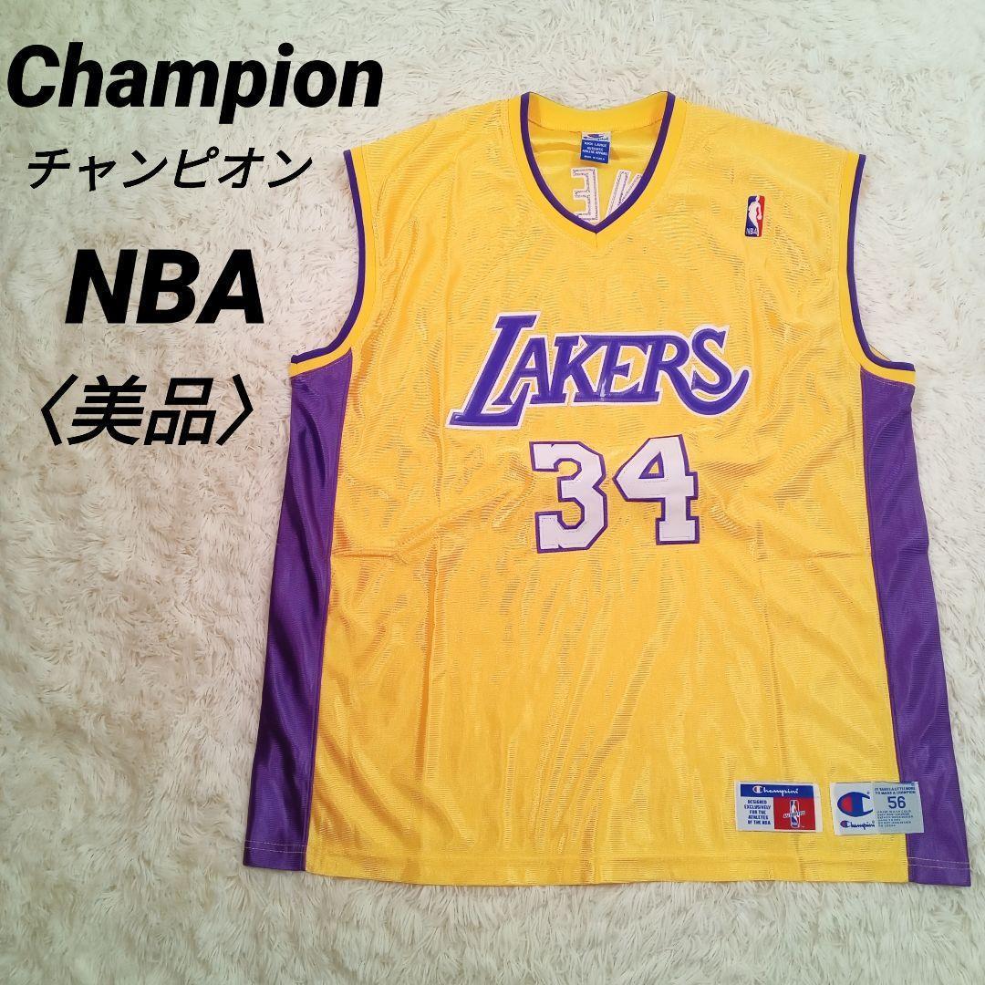 美品 Champion チャンピオン NBA レイカーズ ユニフォーム 刺繍