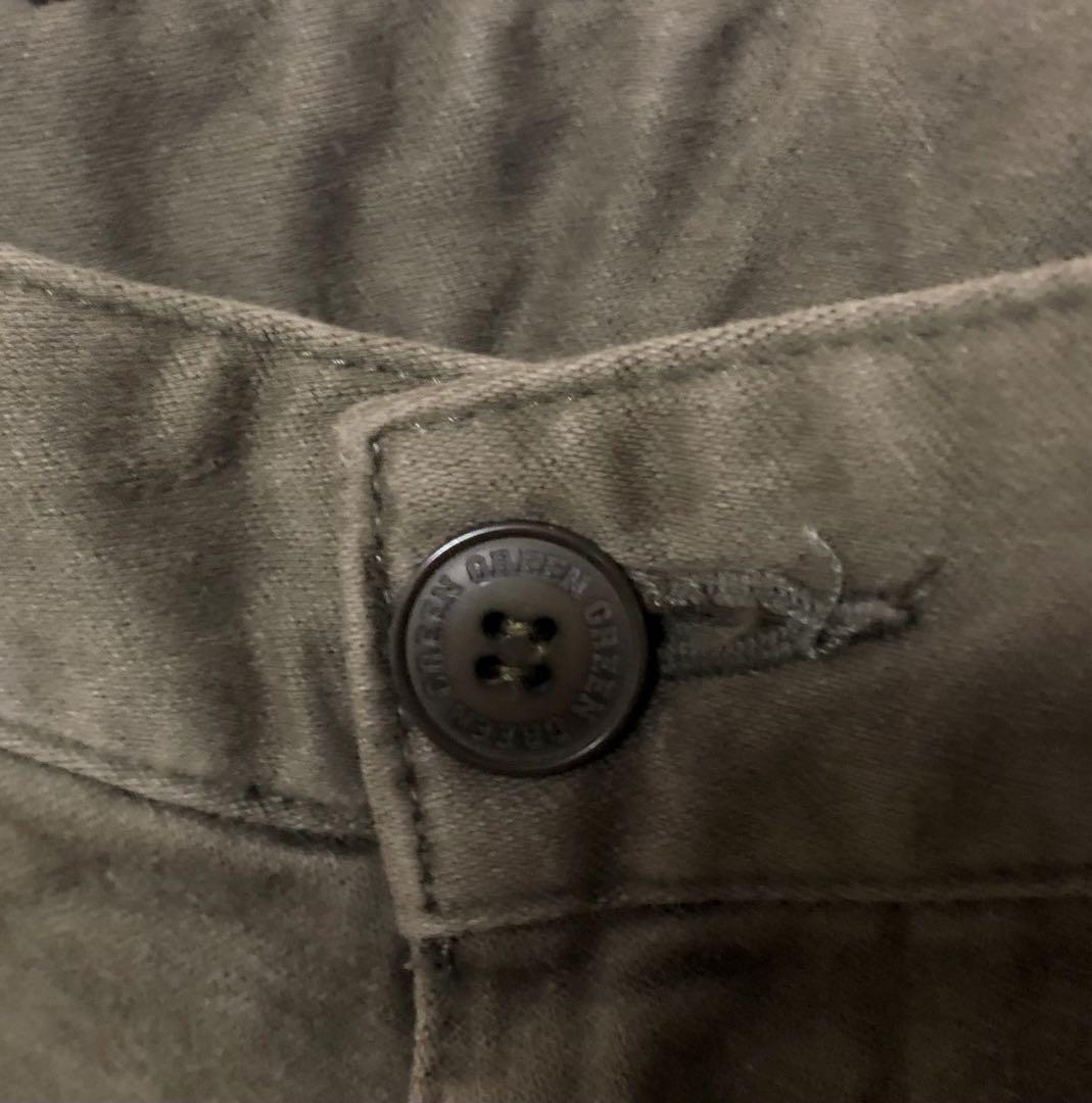 2 green man 切りっぱなし カーゴ ショート パンツ