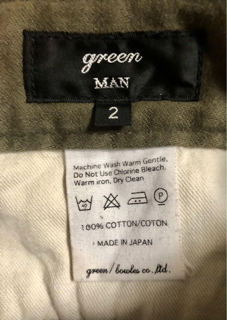 2 green man 切りっぱなし カーゴ ショート パンツ