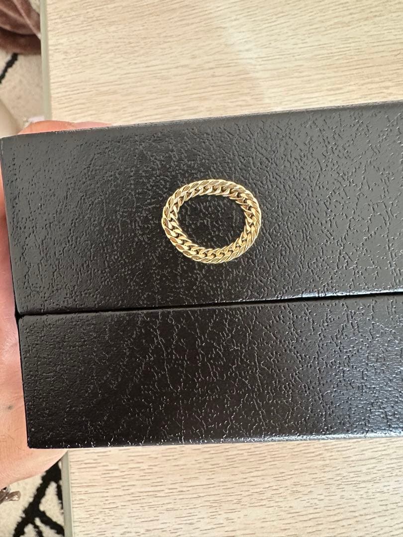 18k 6面ダブル　リング　指輪