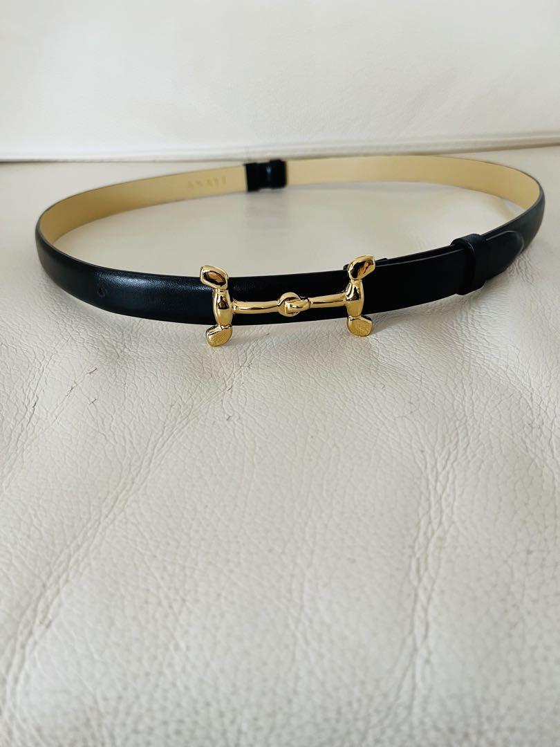 アナイ　ベルト　ブラック　ゴールド金具　美品