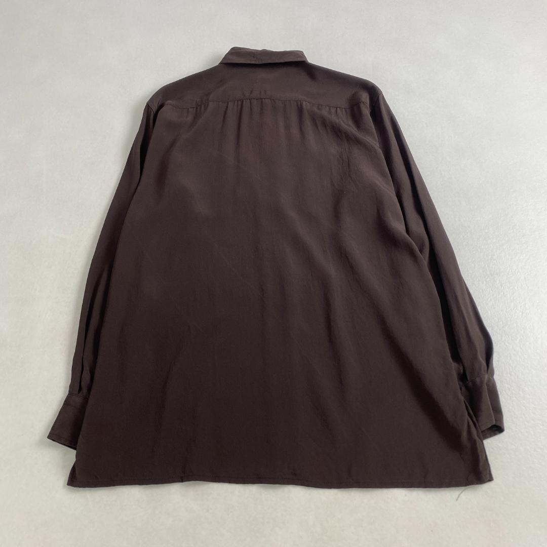 マックスマーラ　シャツ　シルク100% ロング丈 ブラウン Max Mara