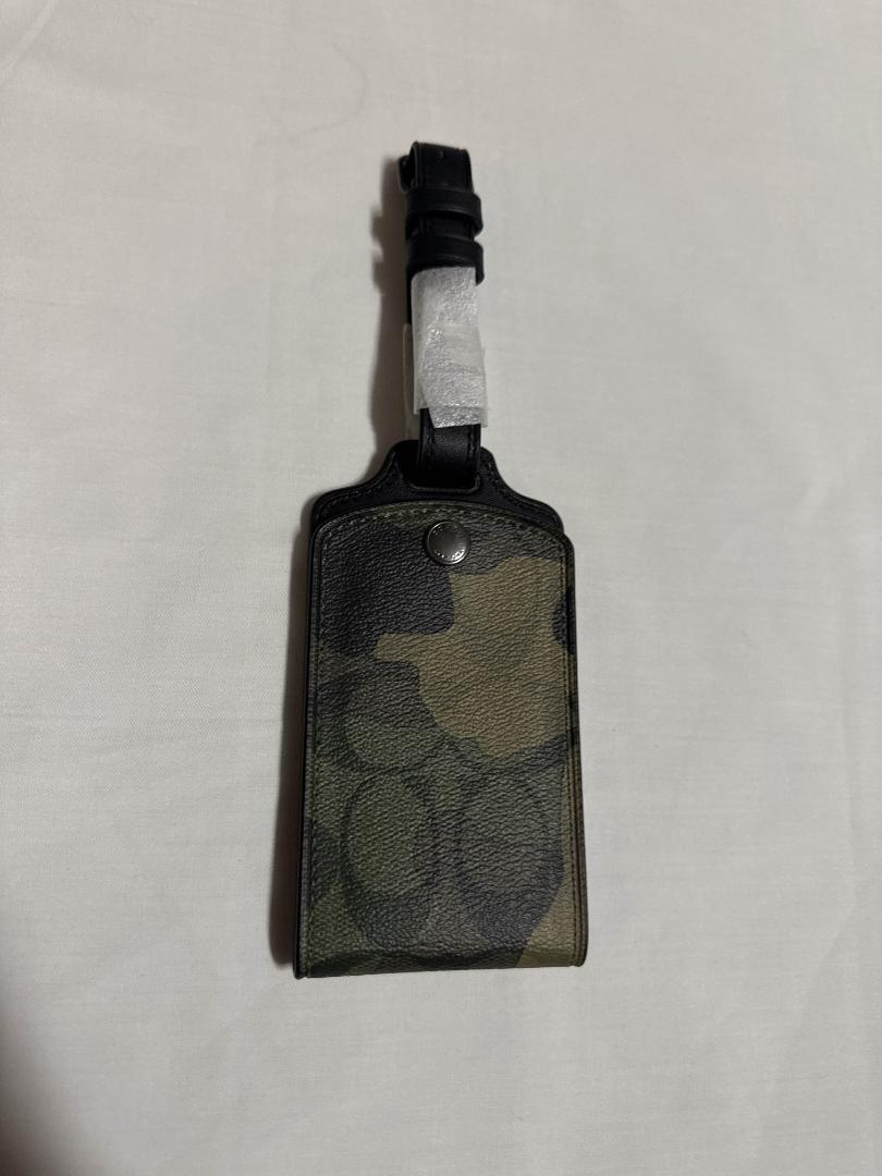 ◯SALE◯　コーチ COACH ネームタグ ラゲッジタグ グリーンマルチ