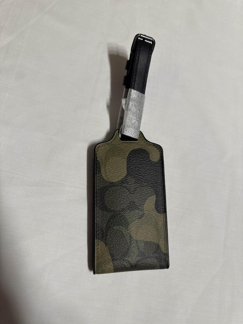 ◯SALE◯　コーチ COACH ネームタグ ラゲッジタグ グリーンマルチ