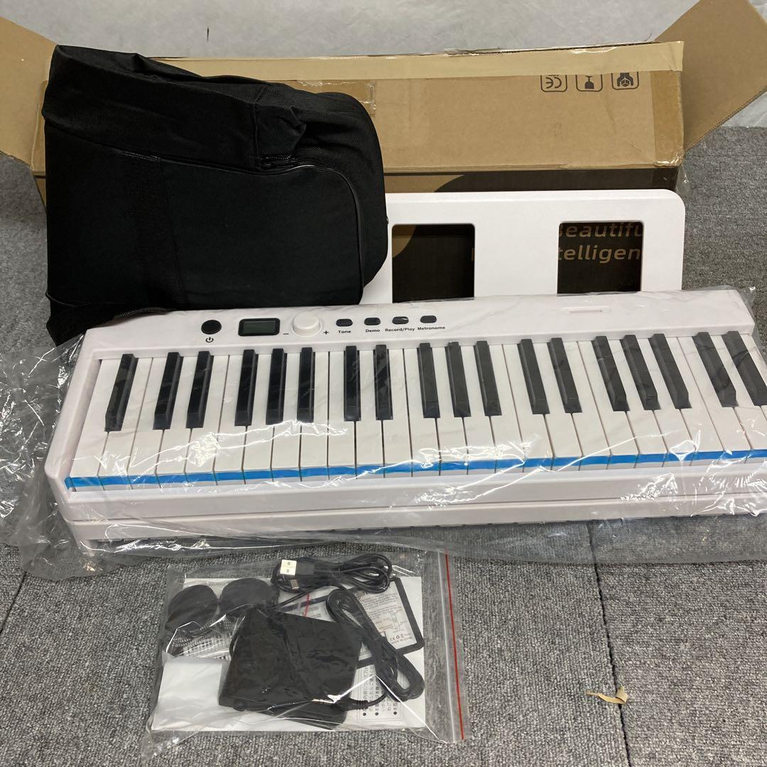 ニコマク 電子ピアノ 88鍵盤 折り畳み式 SWAN-X 白