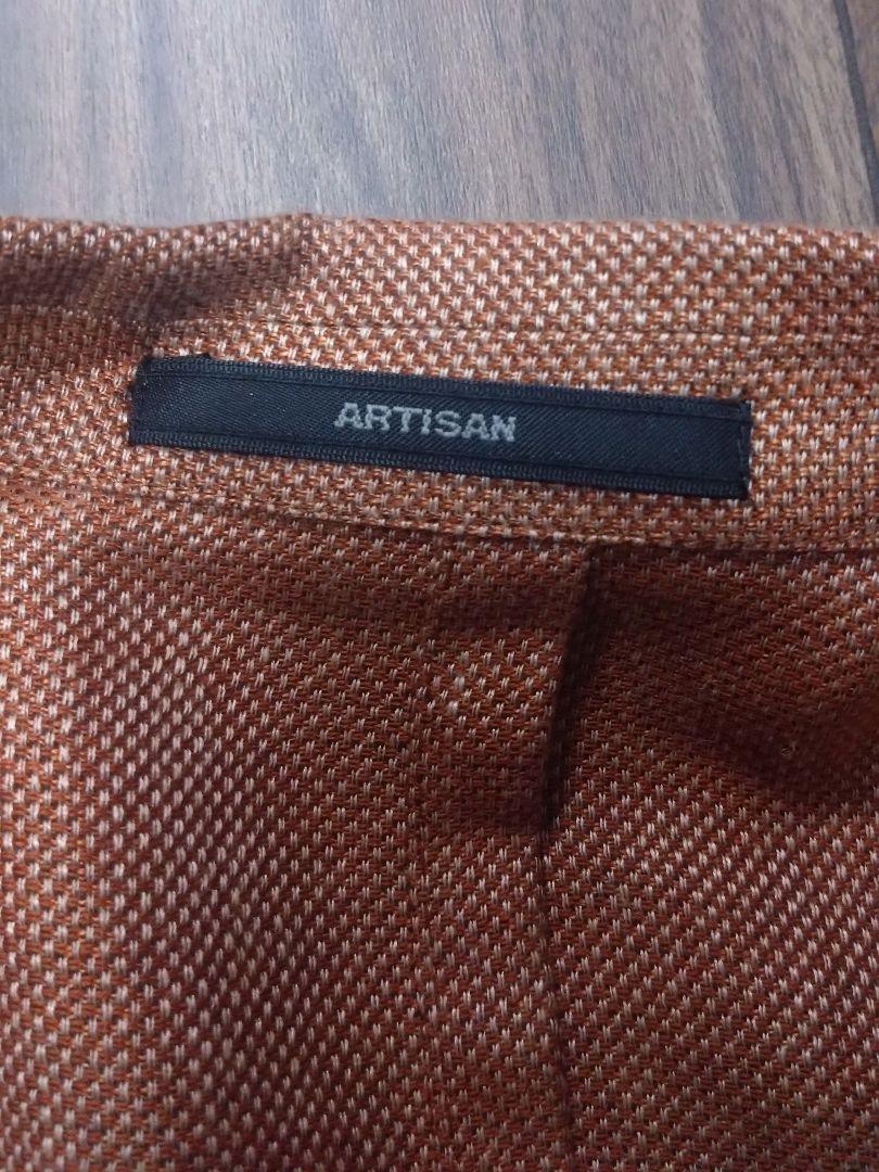 ARTISAN オレンジブラウン テーラードジャケット【Lサイズ】