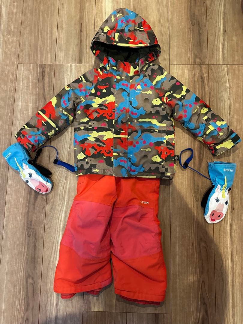 バートン迷彩スノーウェア 3T 4T スキーウェア100cm BURTON