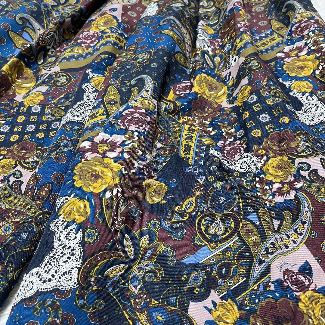 85%OFF!】Lois CRAYON パッチペイズリーツータックワイドパンツ 総柄