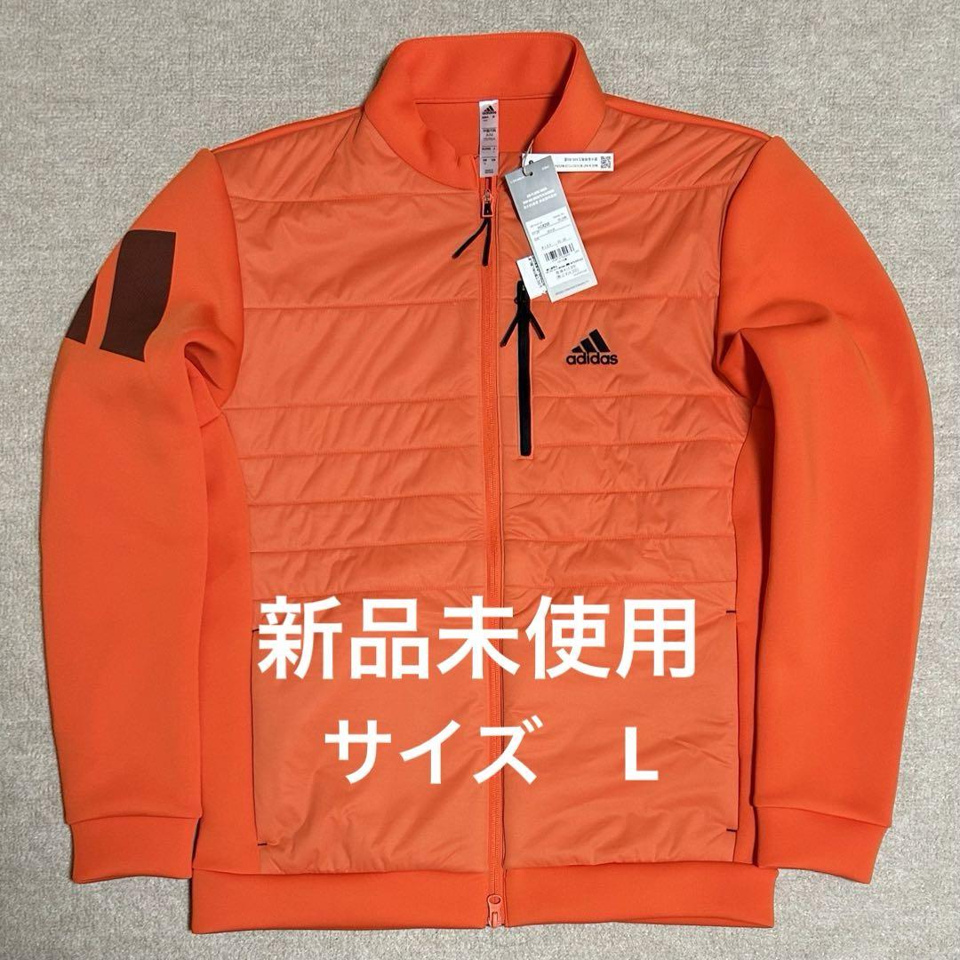 アディダス ゴルフ　ダンボールニット素材　長袖フルジップジャケット