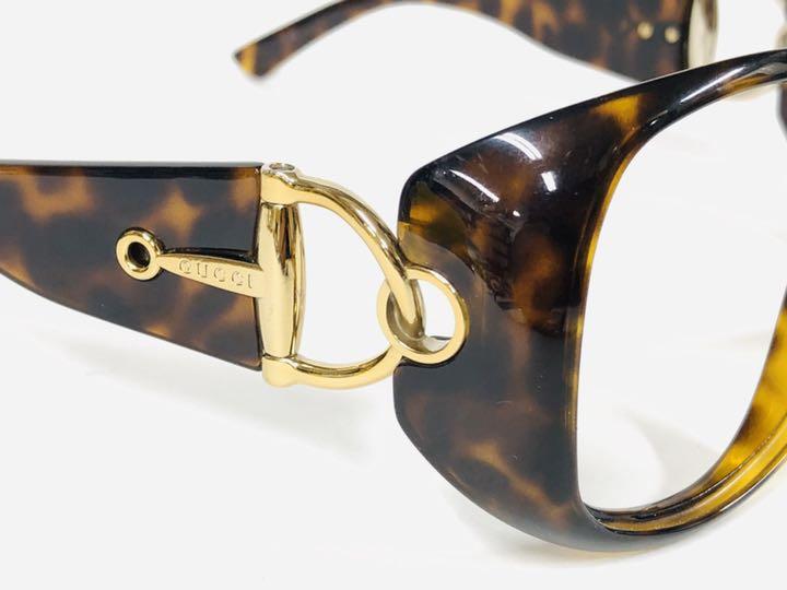 有名な高級ブランド 正規品 H525 眼鏡 デミブラウンメガネ ウェリントン グッチ GUCCI 小物