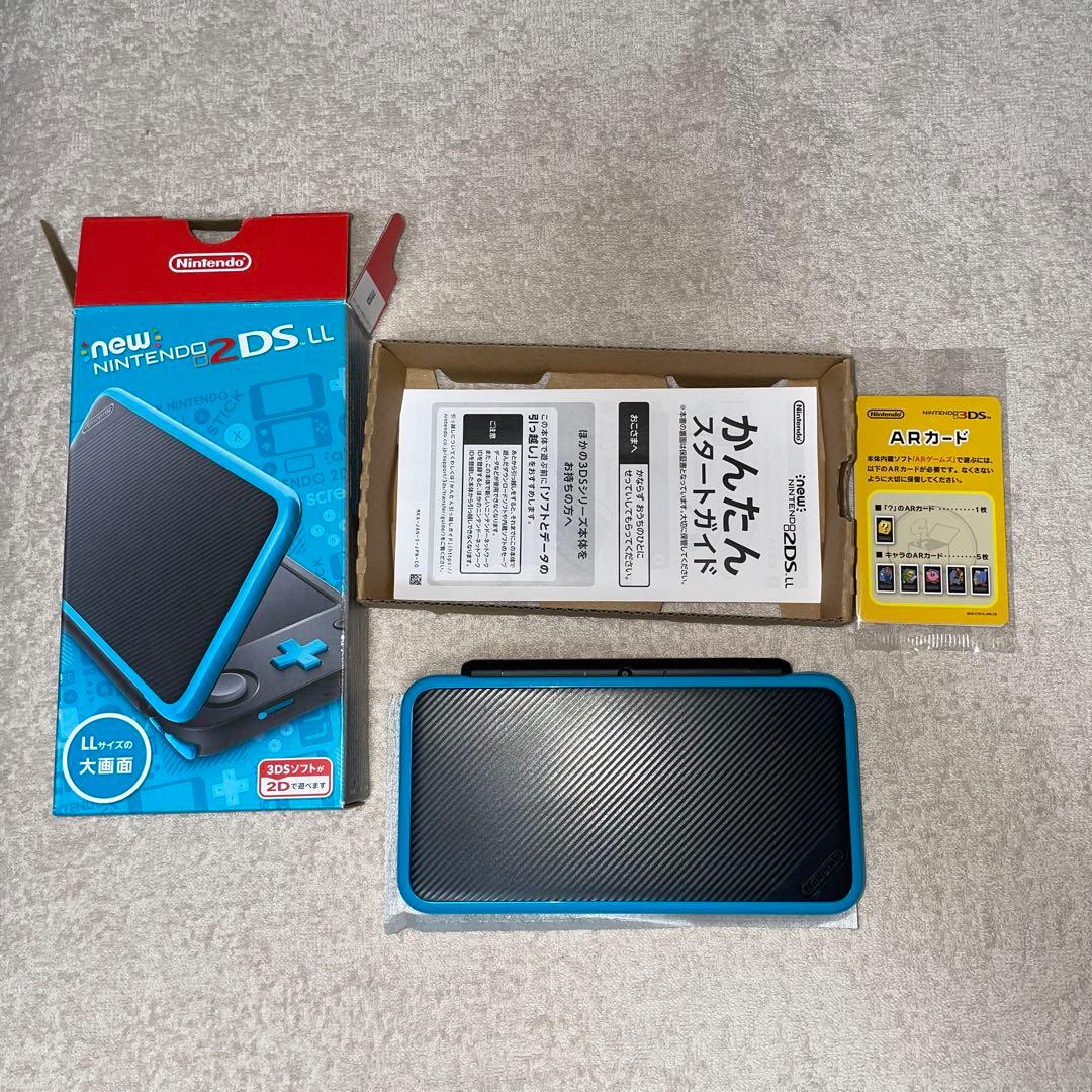 速くおよび自由な Newニンテンドー2DS LL ブラック×ターコイズ 本体 箱