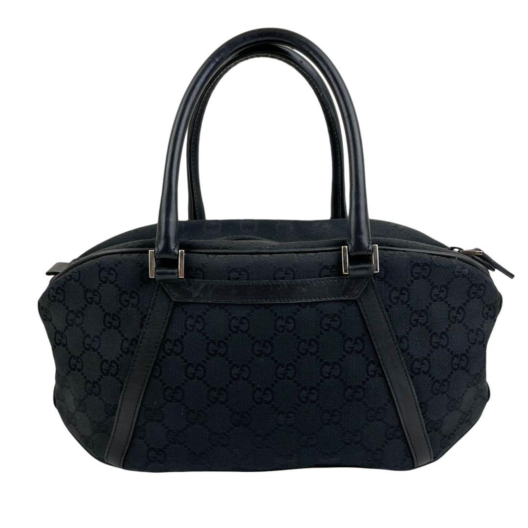 ✨美品 GUCCI グッチ ハンドバッグ GGキャンバス ブラック 黒 手提げ 画像2