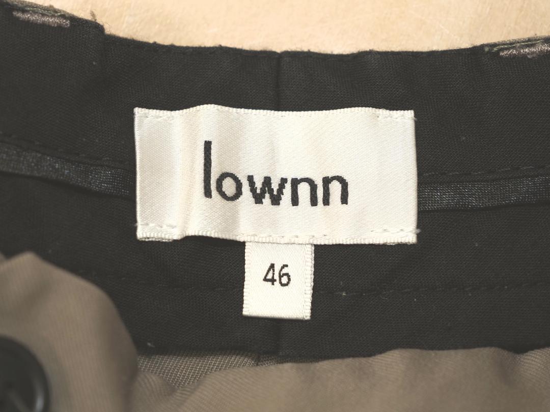 lownn ローン トロピカルウールタックワイドショートパンツ46