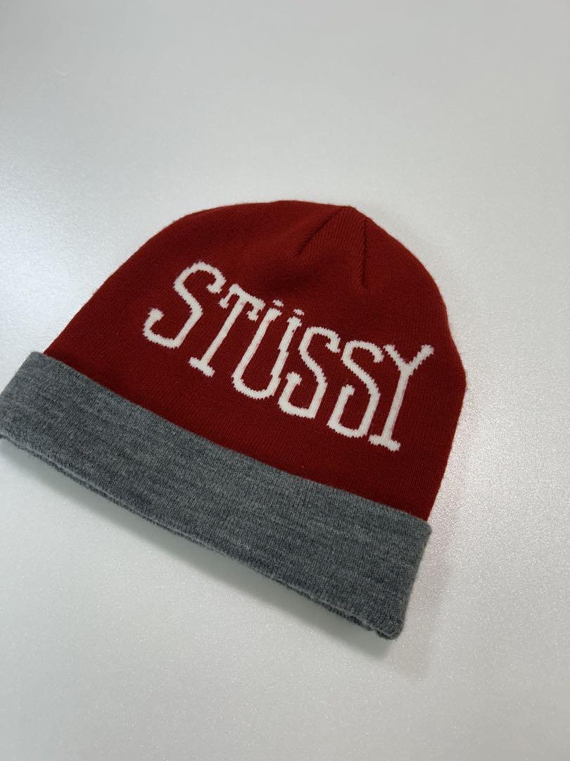 stussy ビーニー ニット帽 レッド