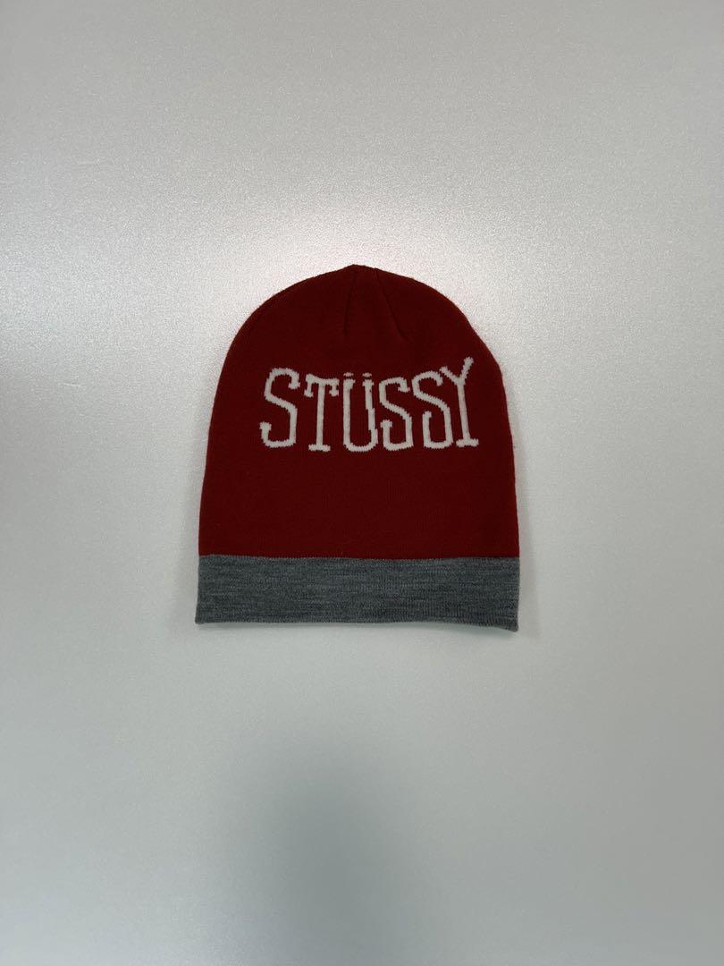 stussy ビーニー ニット帽 レッド